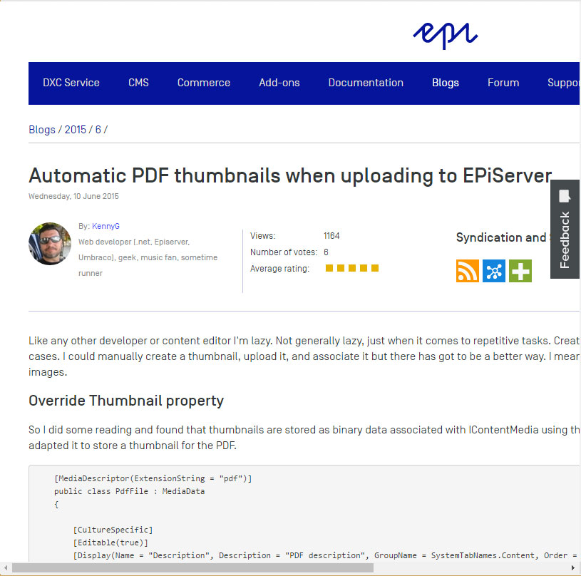 Automatic PDF thumbnails when uploading to EPiServer
