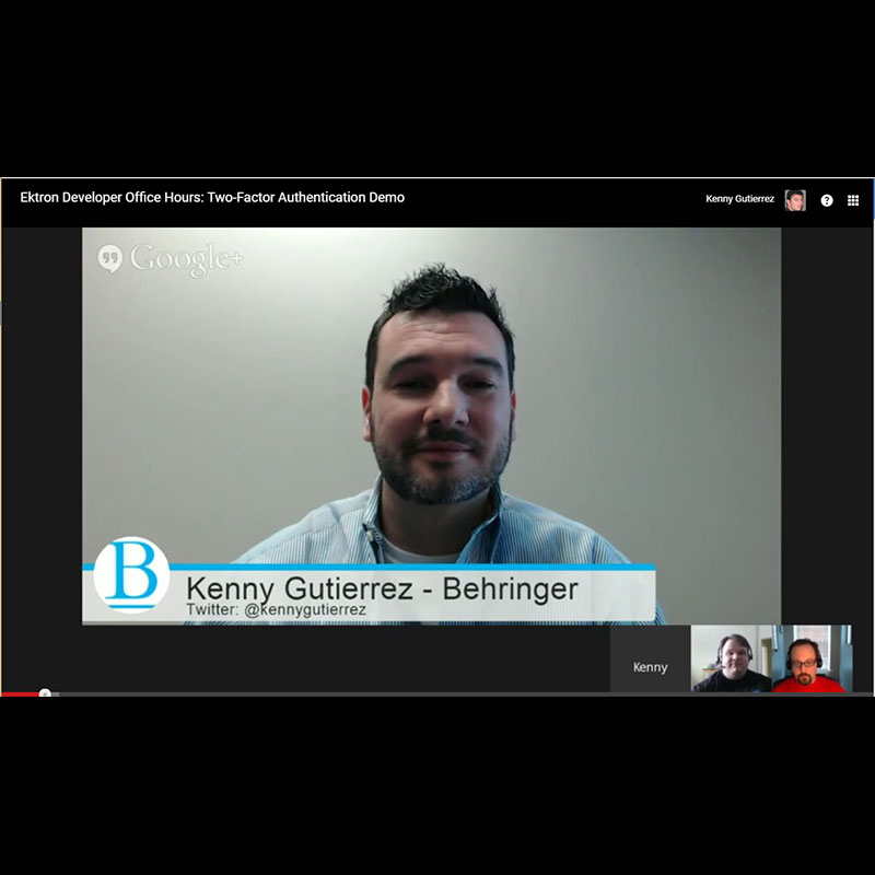 Ektron Office Hours: Two-Factor Authentication Demo (guest)